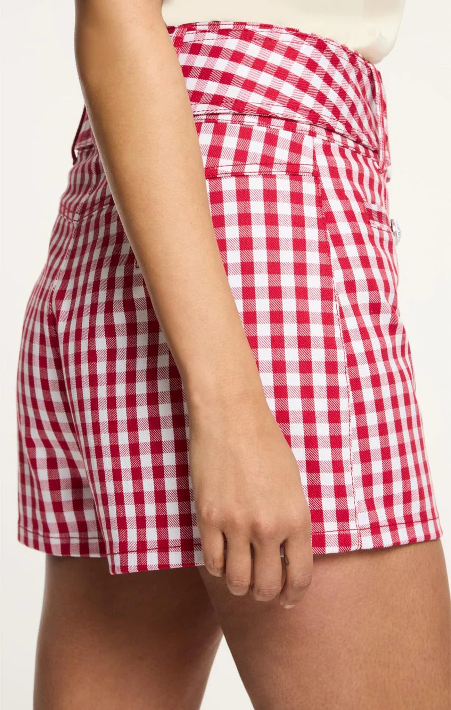 Mini Gingham Denim Allie Shorts