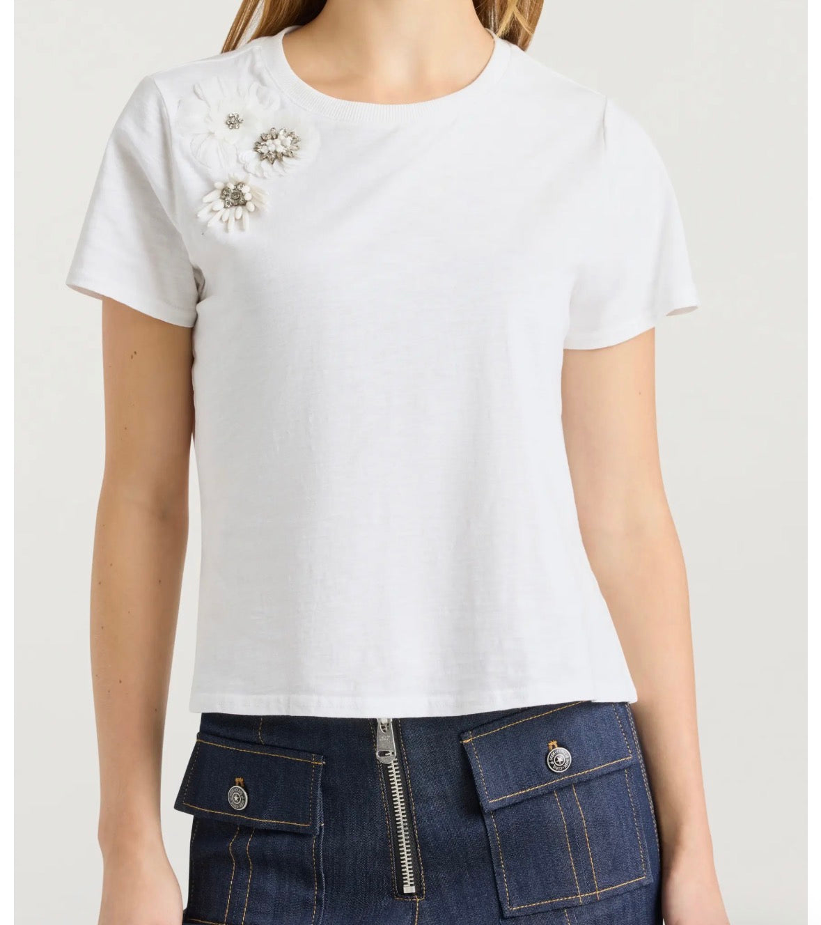 CRUNCHY FLOWER SHRUNKEN TEE