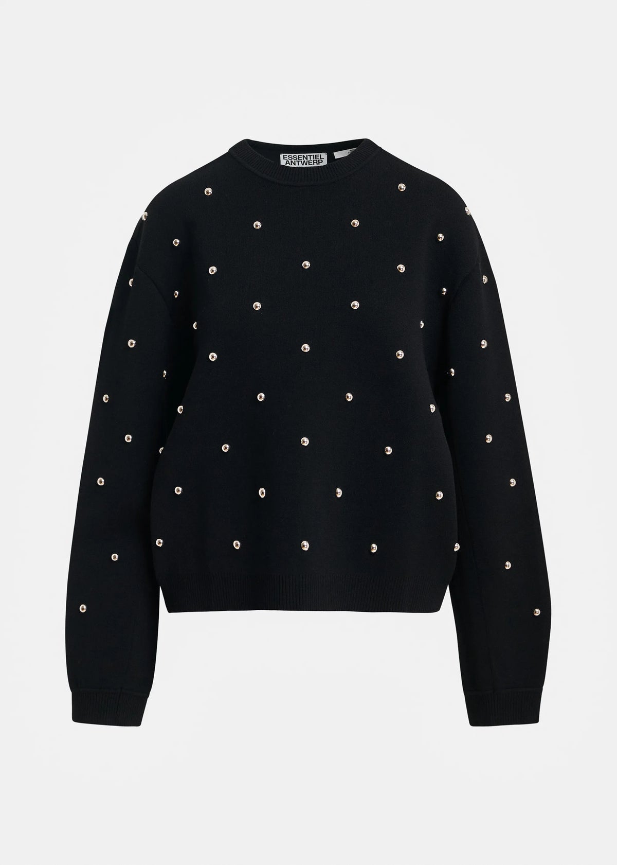 Black Stud Embellished Sweatshirt