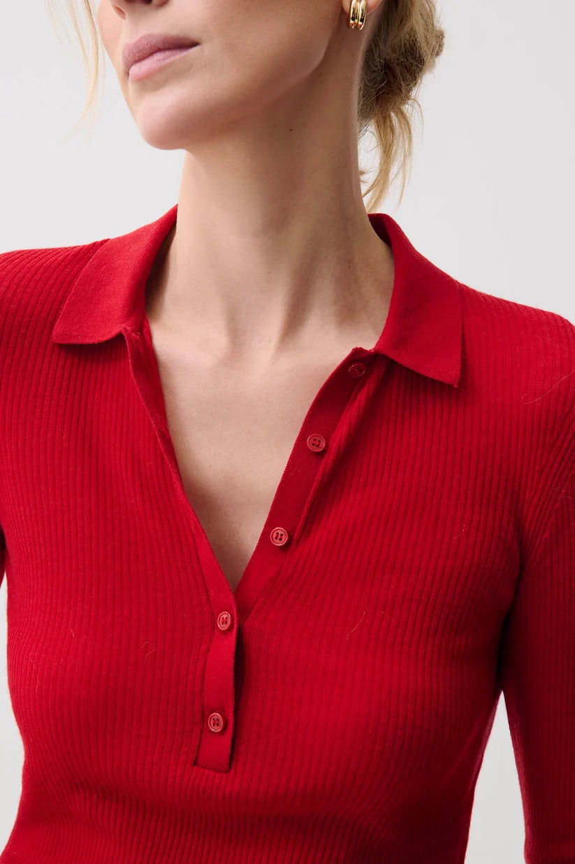 Elise Featherweight Polo Henley