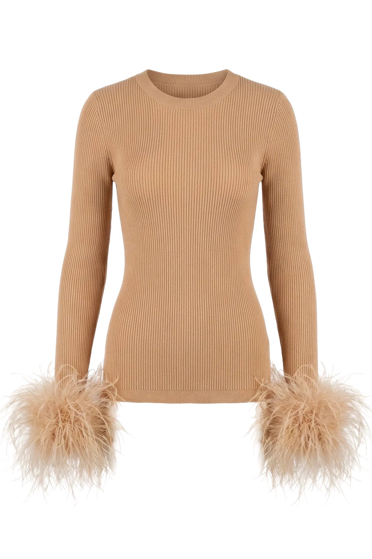 Extra Crew Neck Camel Sweater
