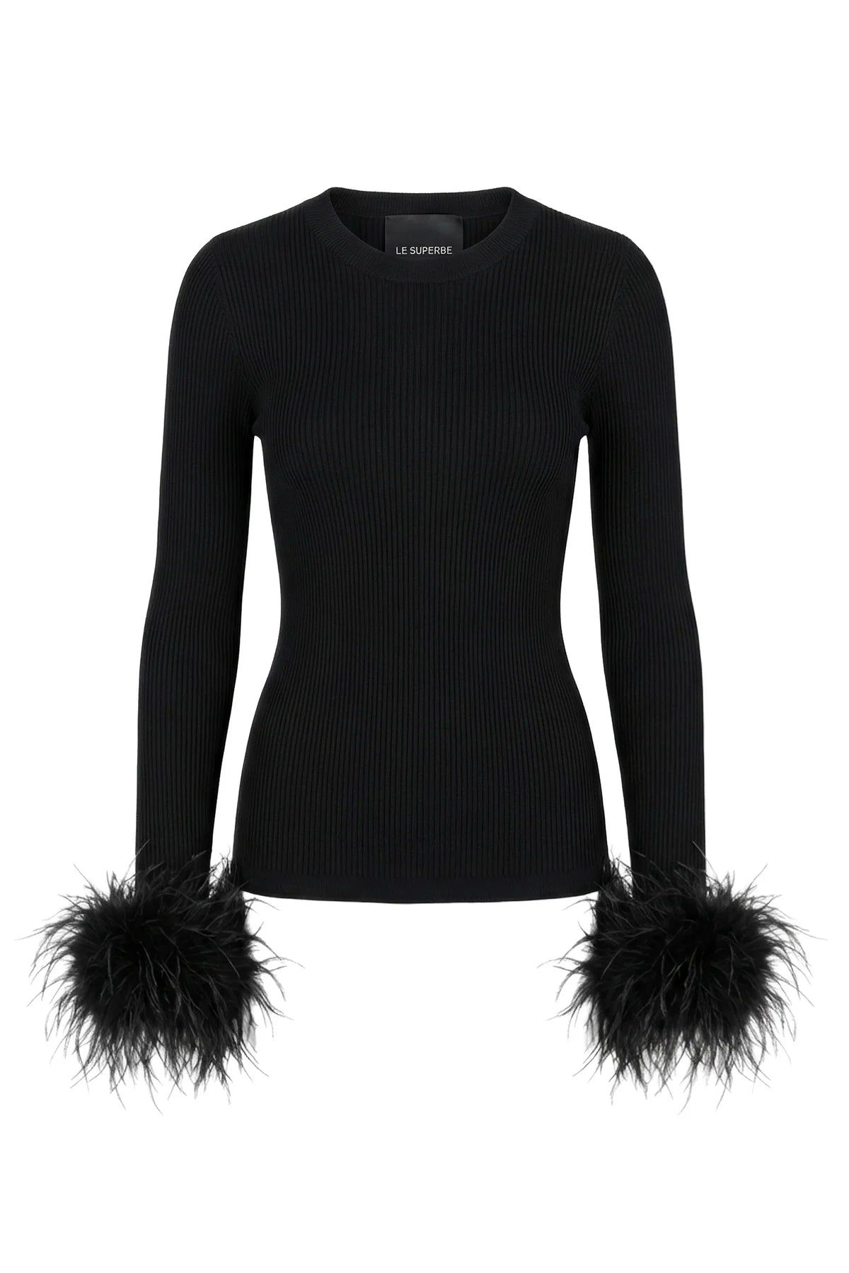 Extra Crew Neck Black Sweater