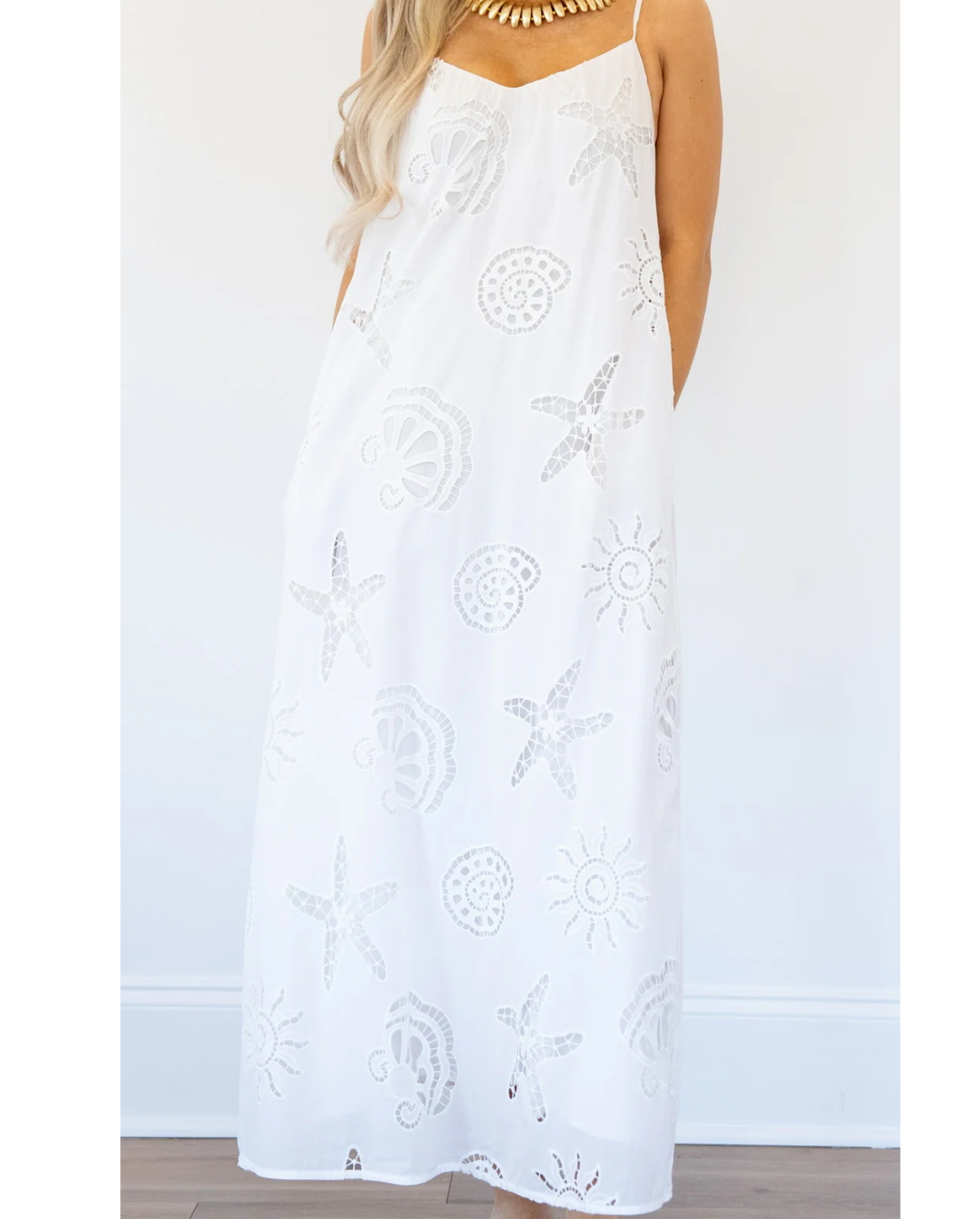 Eyelet Maxi Dress White – ShopElle