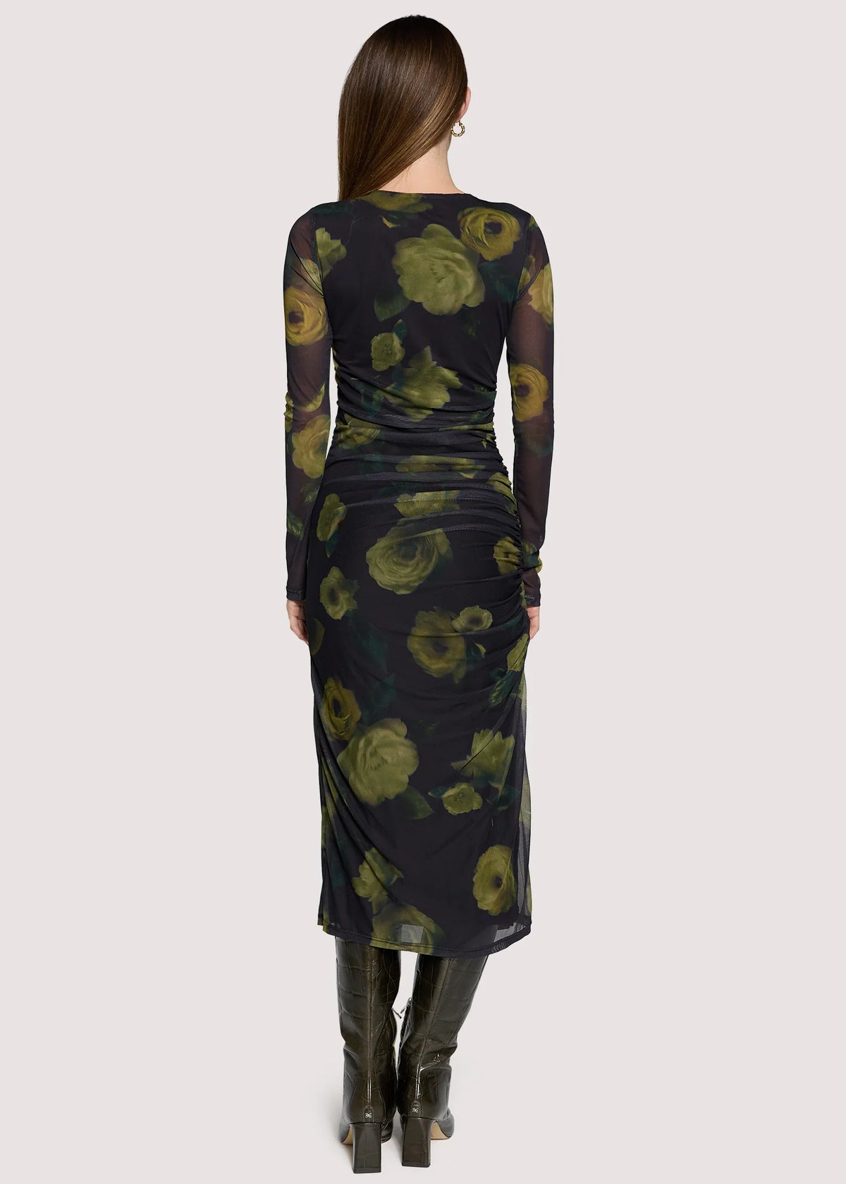 Nocturnal Blooms Midi Dress