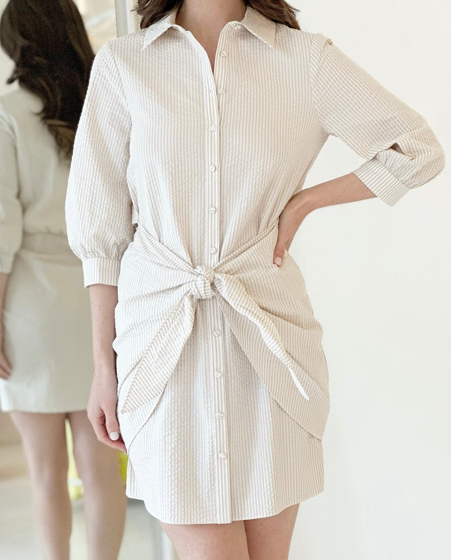 SEERSUCKER DRESS ~