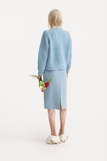 Light Blue Formal Midi Dress
