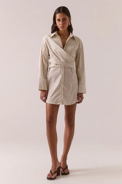 TAVERN SHIRT DRESS LATTE