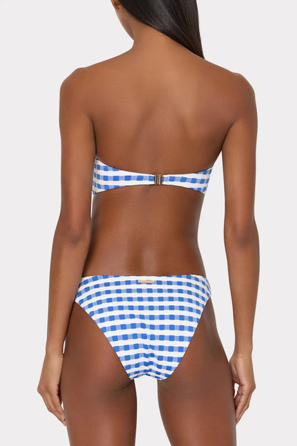 MARGOT JACQUARD COTTAGE BANDEAU TOP