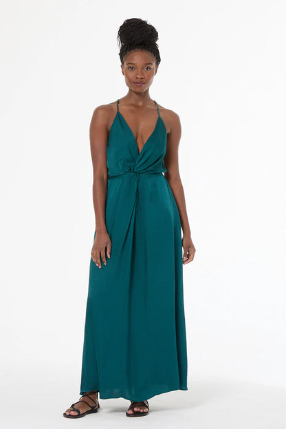 SHAYNA HAMMERED SATIN DRESS