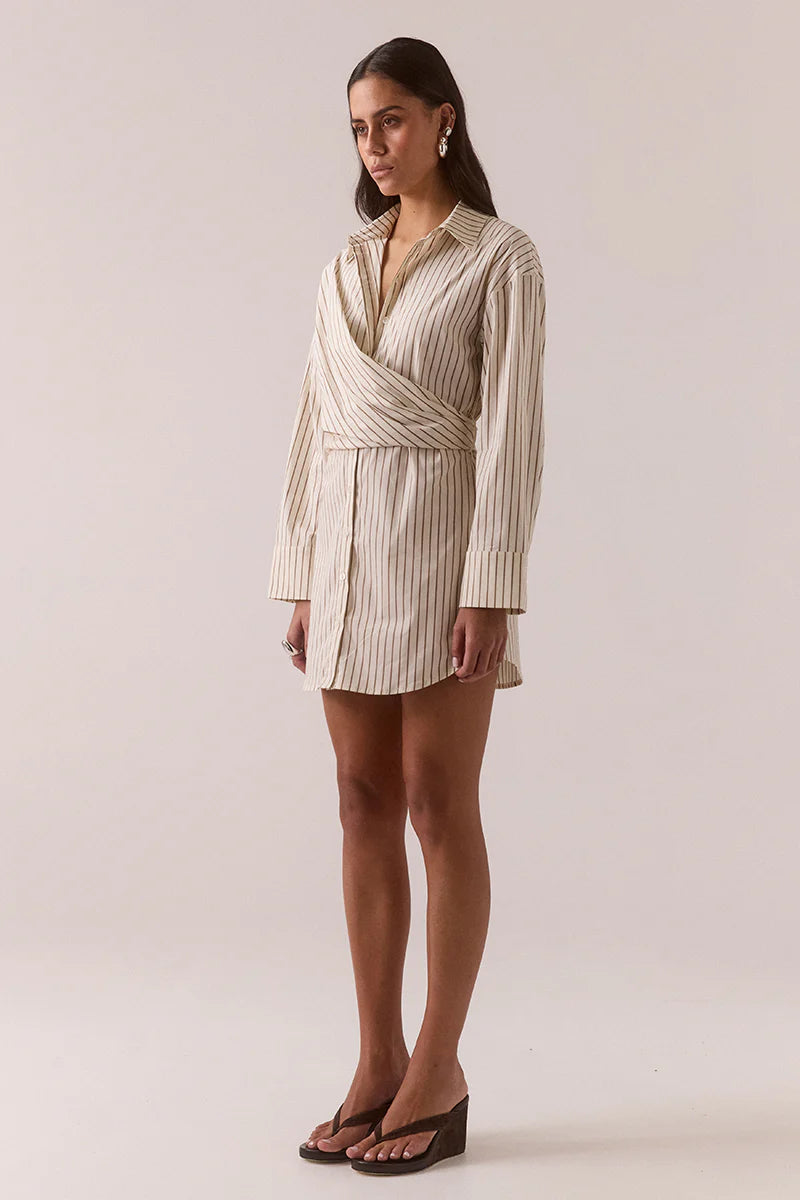 TAVERN SHIRT DRESS LATTE