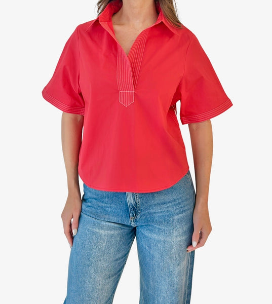 SPLIT NECK TOP