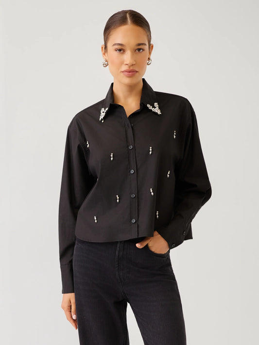 Lisa Embellished Button- Up Top