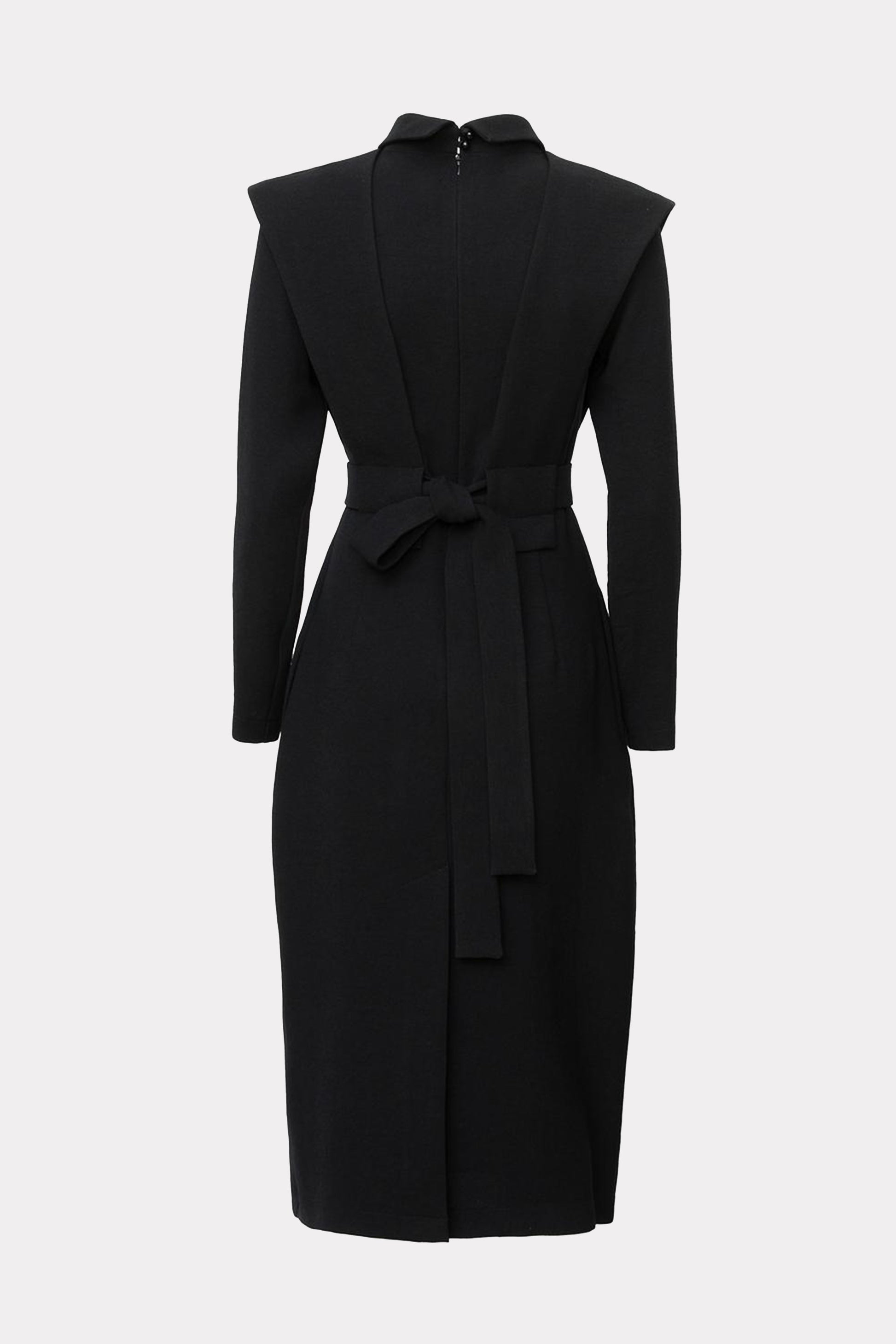 Black Fashion Fitted Midi Dress