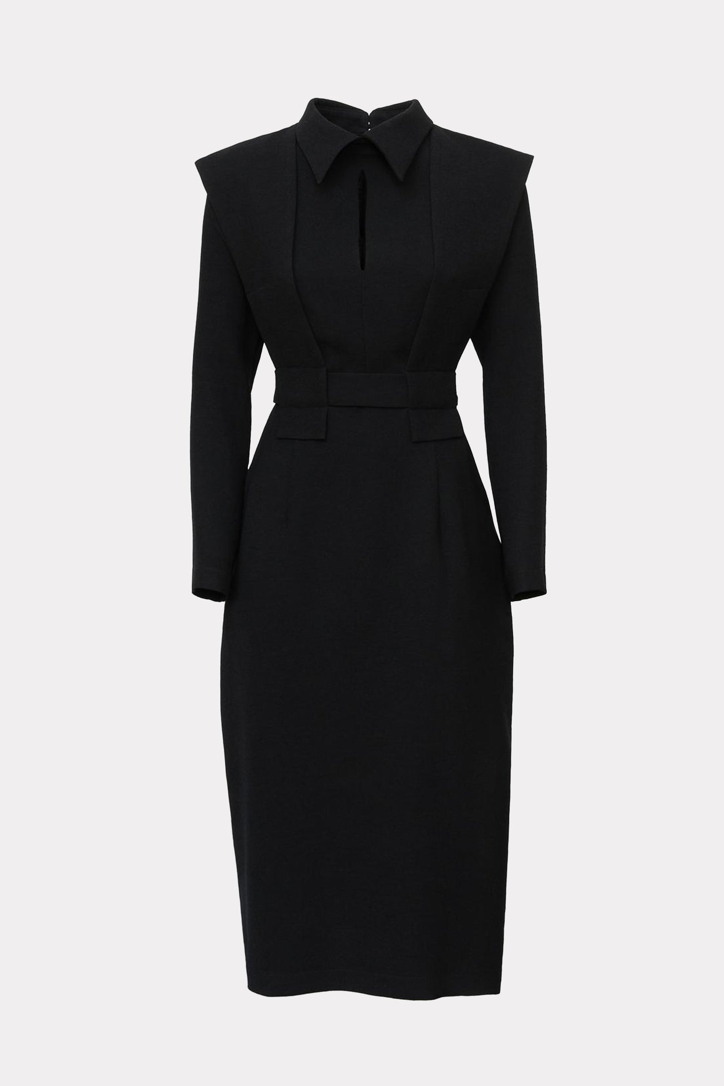 Black Fashion Fitted Midi Dress