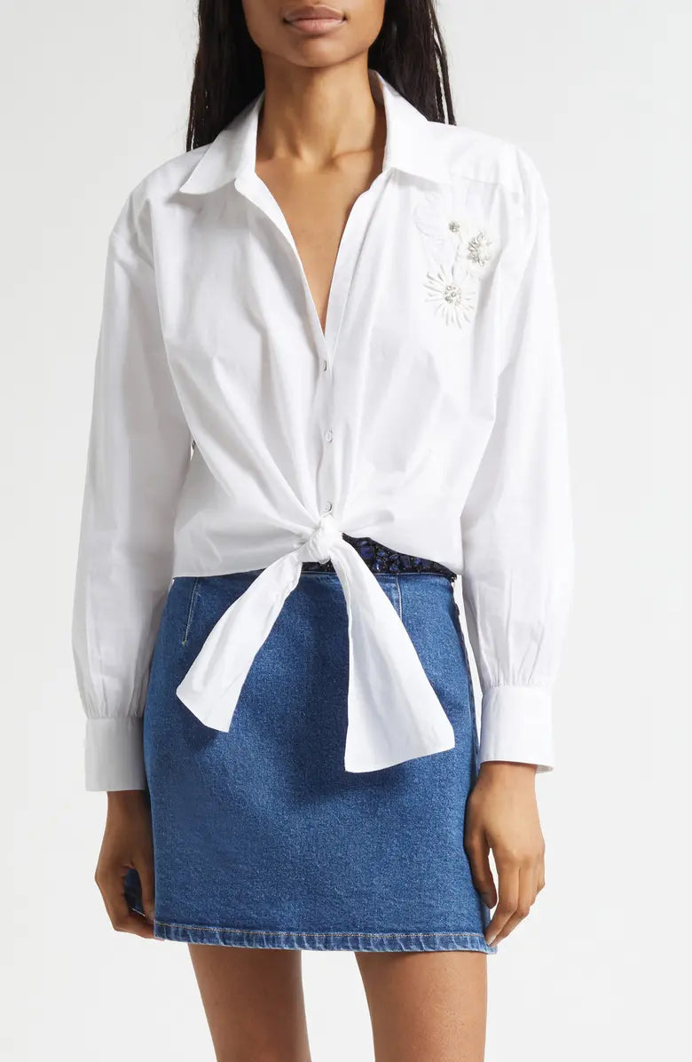 MARIANNA CRUNCHY FLOWER BLOUSE