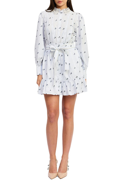 Print Collared Shirt Dress