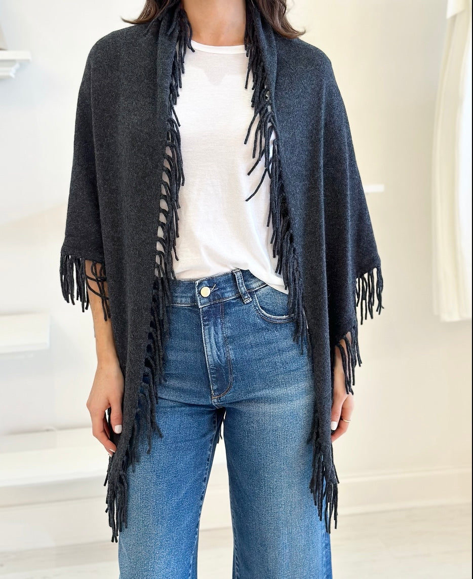 CASHMERE FRINGE SHAWL *