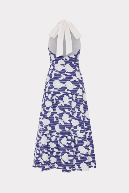 HAYDEN FLORAL EMBROIDERED MIDI DRESS