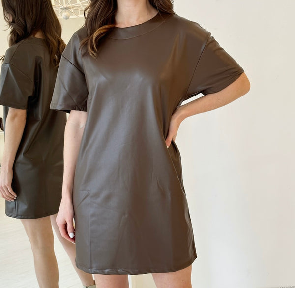 VEGAN LEATHER DRESS