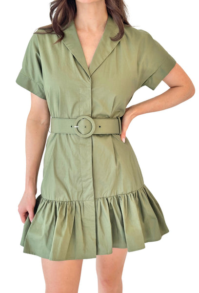 BELTED MINI DRESS