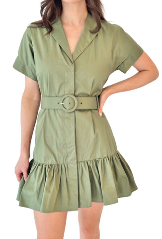 BELTED MINI DRESS