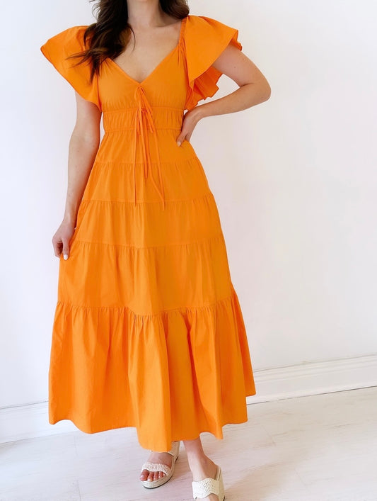 RUFFLE MIDI DRESS ~