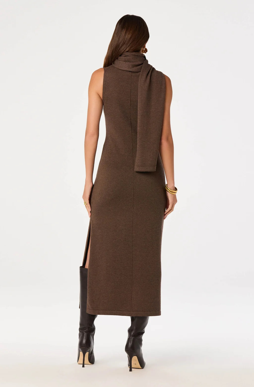 Shyanne Turtleneck Scarf Sweater Dress