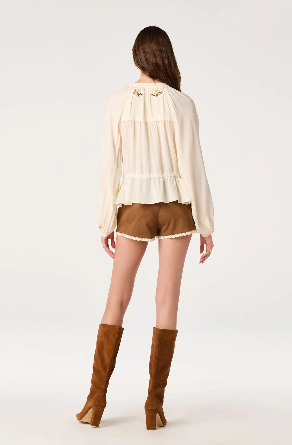 Jessalyn Embroidered Peplum Blouse