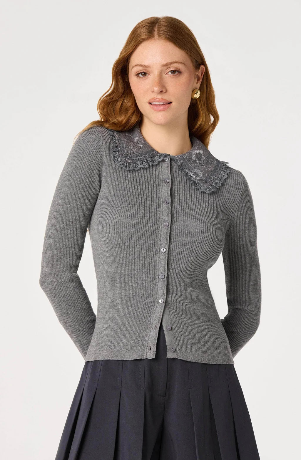 Sonya Lace Collar Cardigan