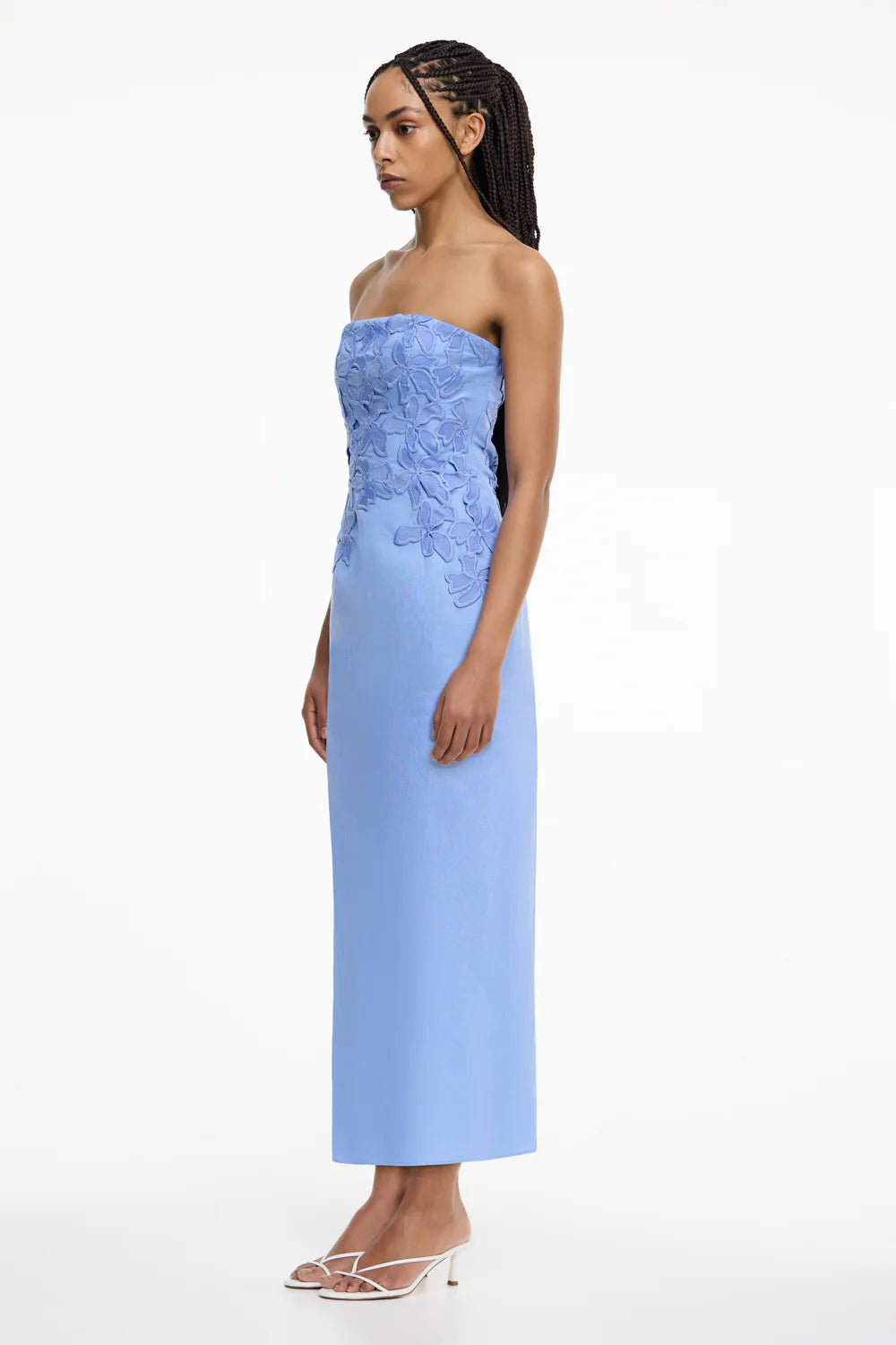 IDETTE STRAPLESS MIDI DRESS