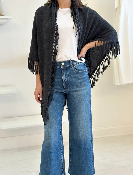 CASHMERE FRINGE SHAWL *
