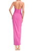 HALTER DRAPE DRESS