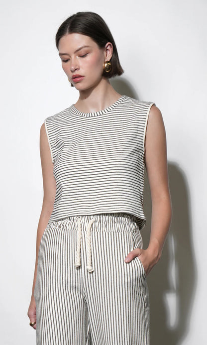DAPHNE SLEEVELESS KNIT SHELL TOP