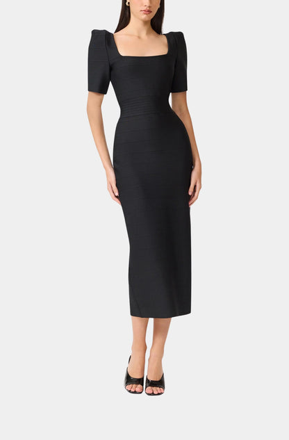 Ninette Square Neck Column Maxi Dress
