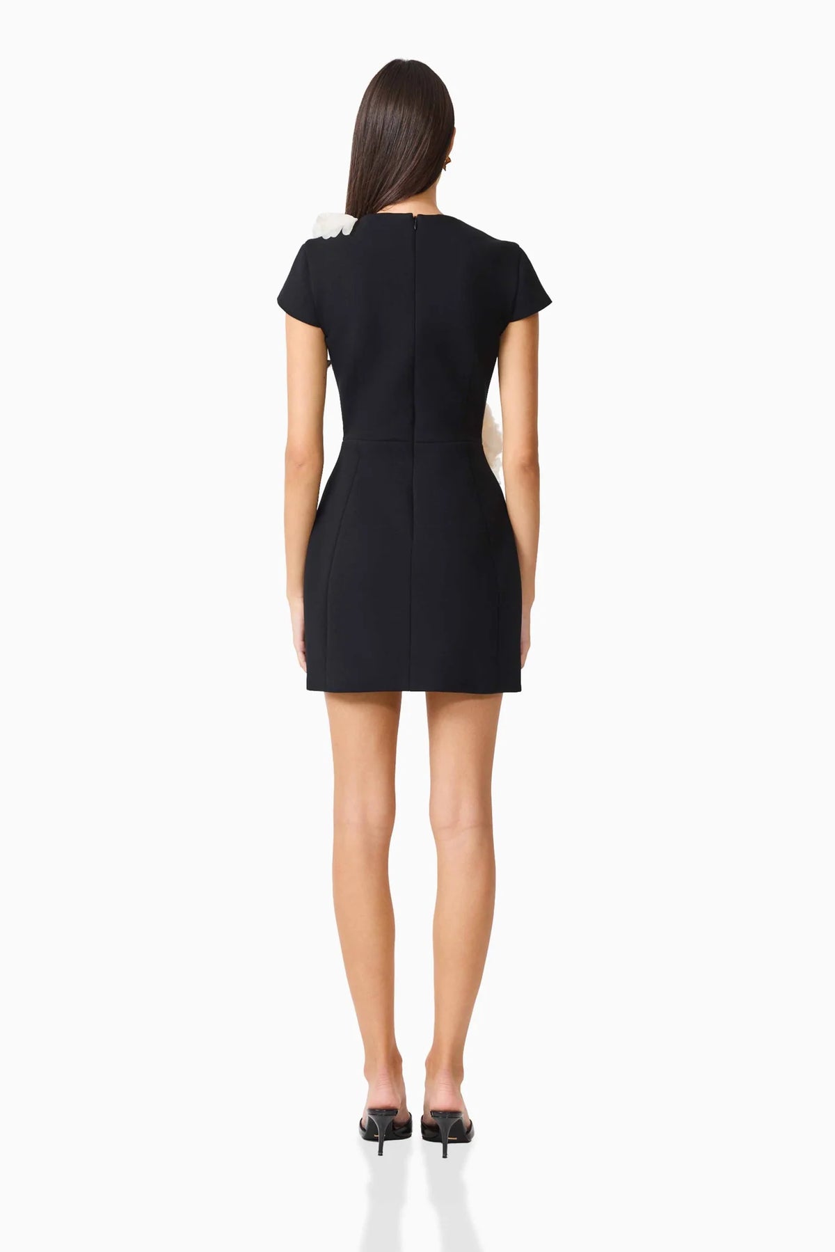 Martina Applique Mini Dress in Black