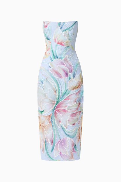 Priselle Strapless Midi Dress