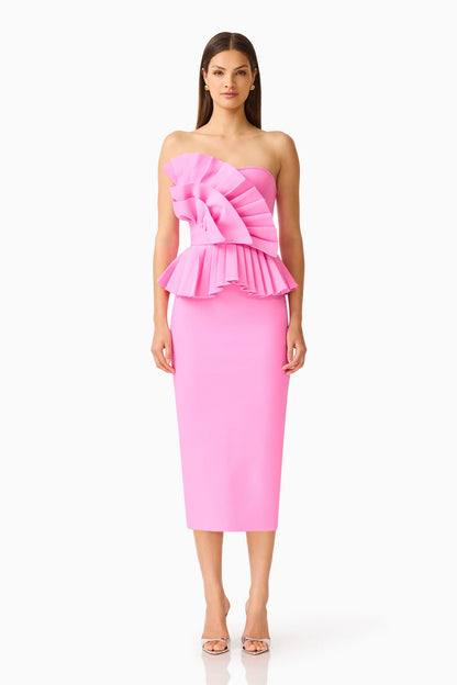 Orelia Pleated Midi Dress