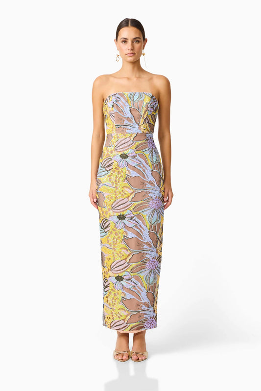 Seraphine Column Maxi Dress in Floral Multi