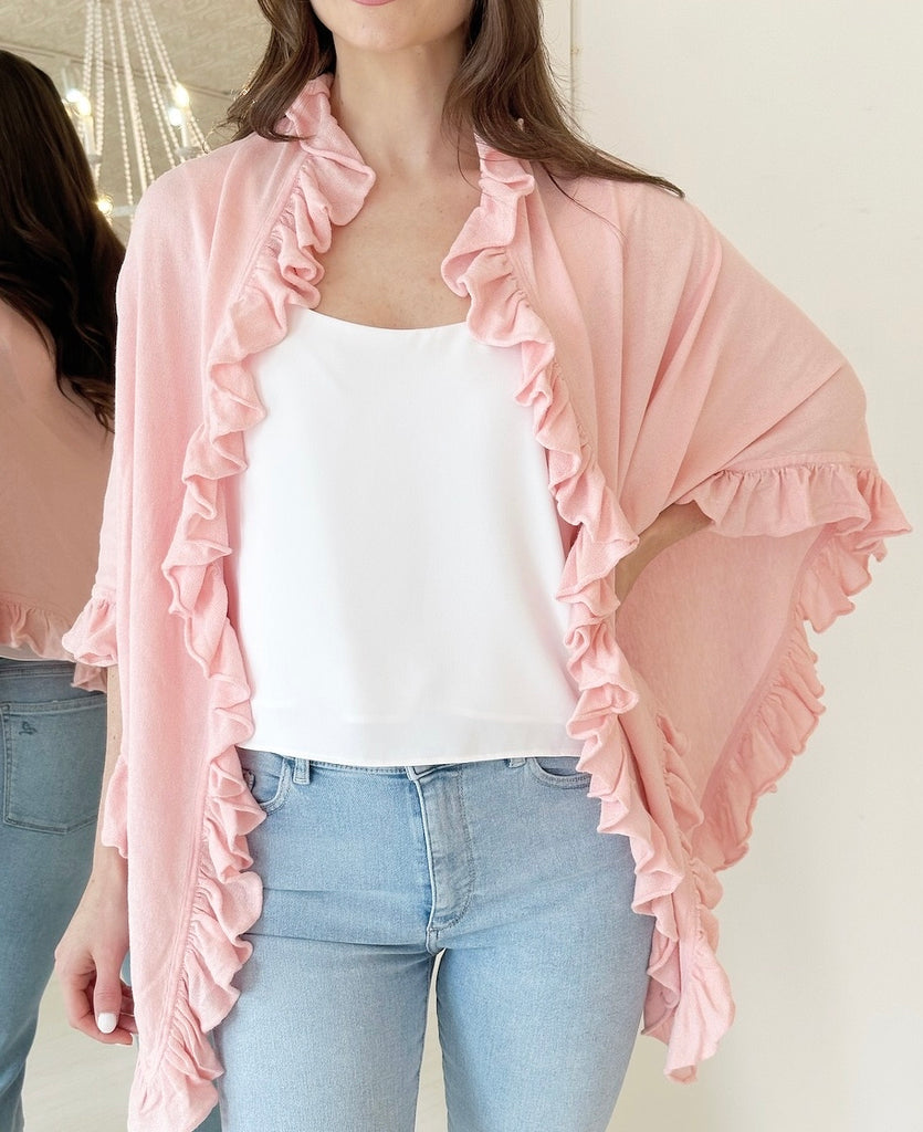 CASHMERE RUFFLE SHAWL