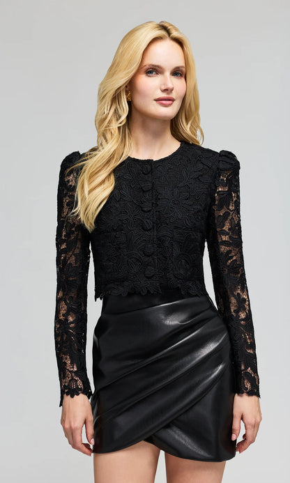 Baila Metallic Guipure Lace Jacket