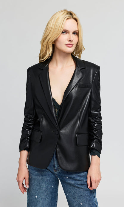 Meadow Vegan Leather Blazer