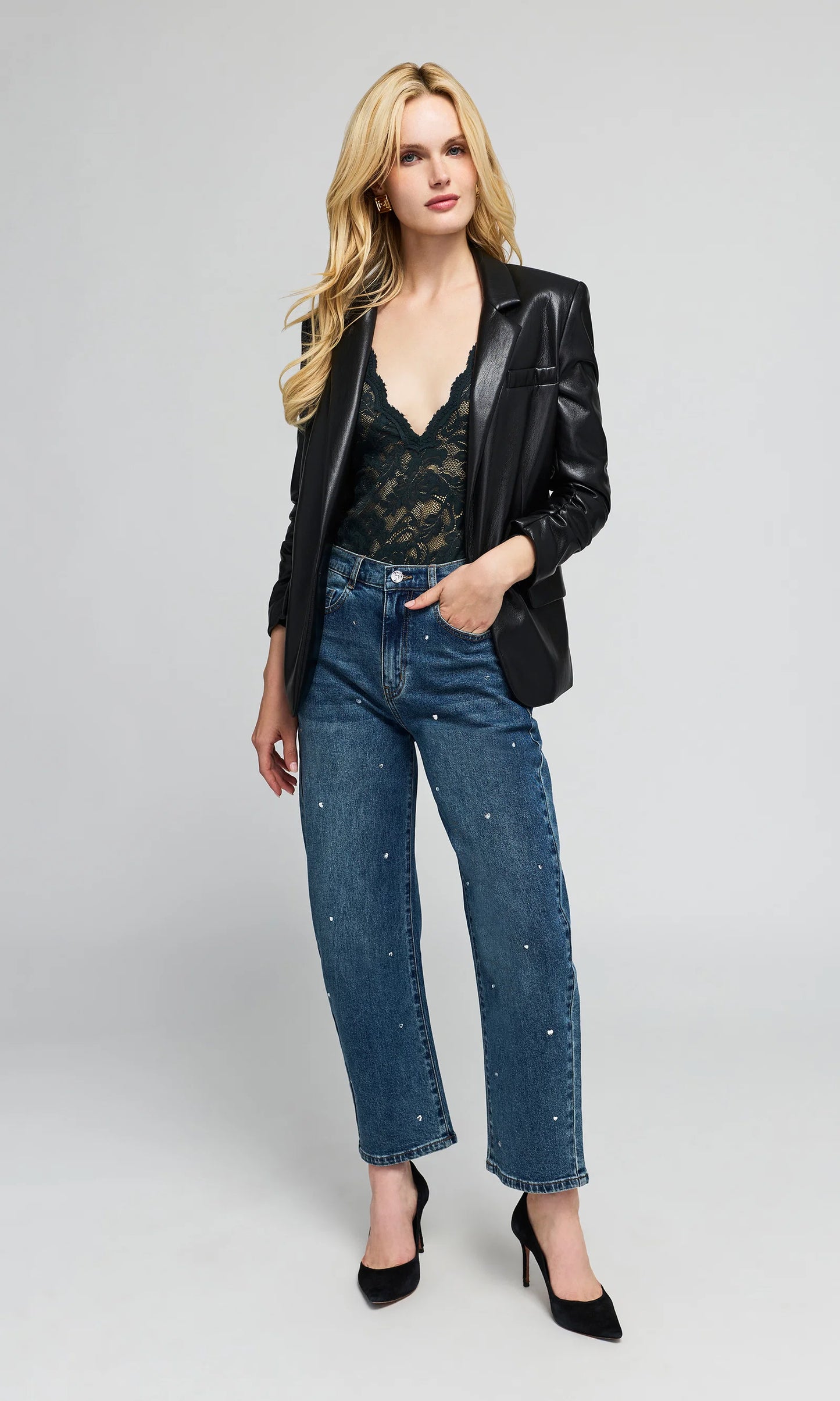 Meadow Vegan Leather Blazer