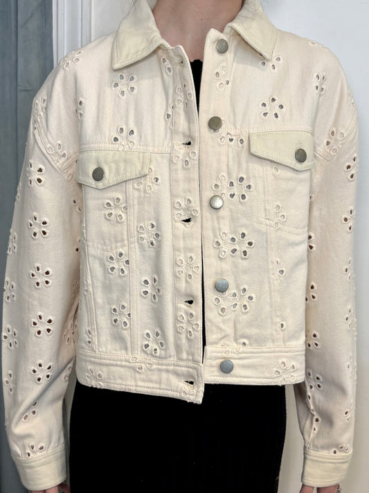 DAISY EYELET DENIM JACKET