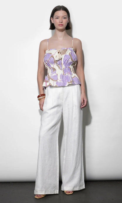 IRIS TIE FRONT ELASTIC WAIST TANK