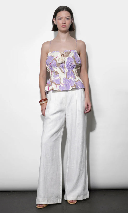 IRIS TIE FRONT ELASTIC WAIST TANK