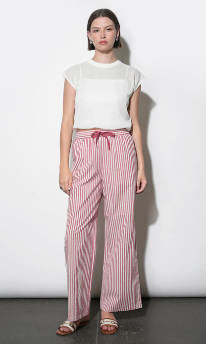 HELLEN STRIPE PULL UP DRAWSTRING PANT