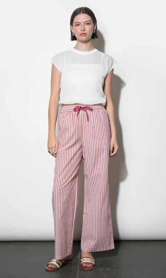 HELLEN STRIPE PULL UP DRAWSTRING PANT