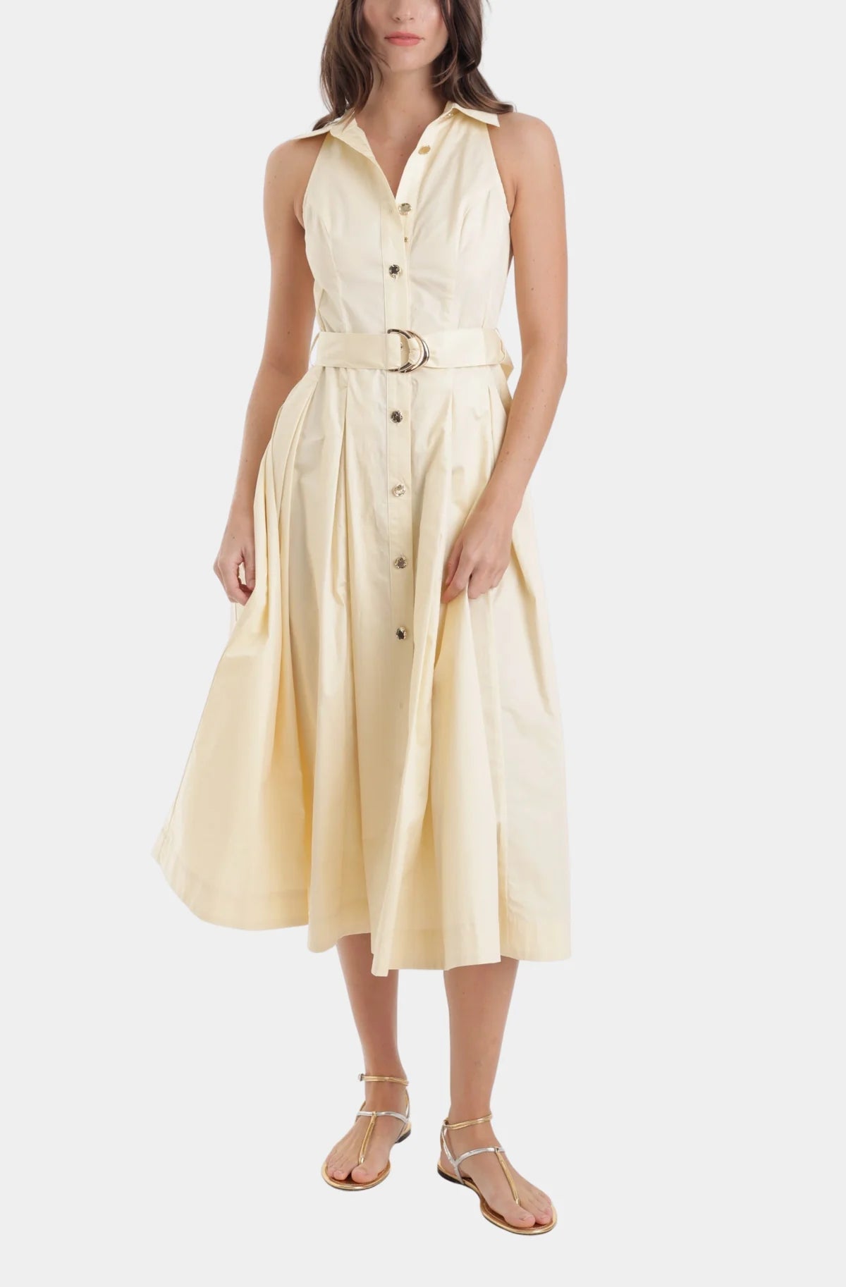 Zarae Solid Dress pastel yellow