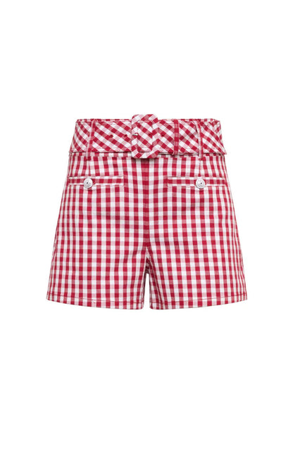 Mini Gingham Denim Allie Shorts