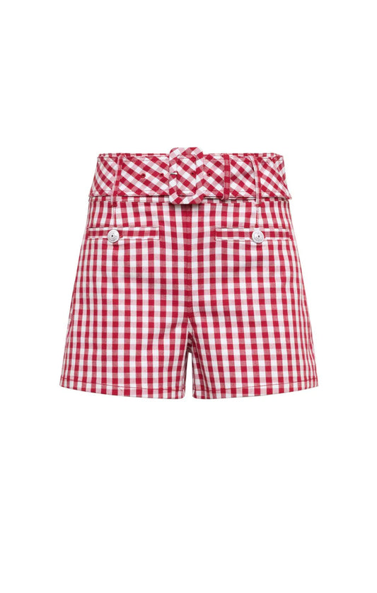 Mini Gingham Denim Allie Shorts